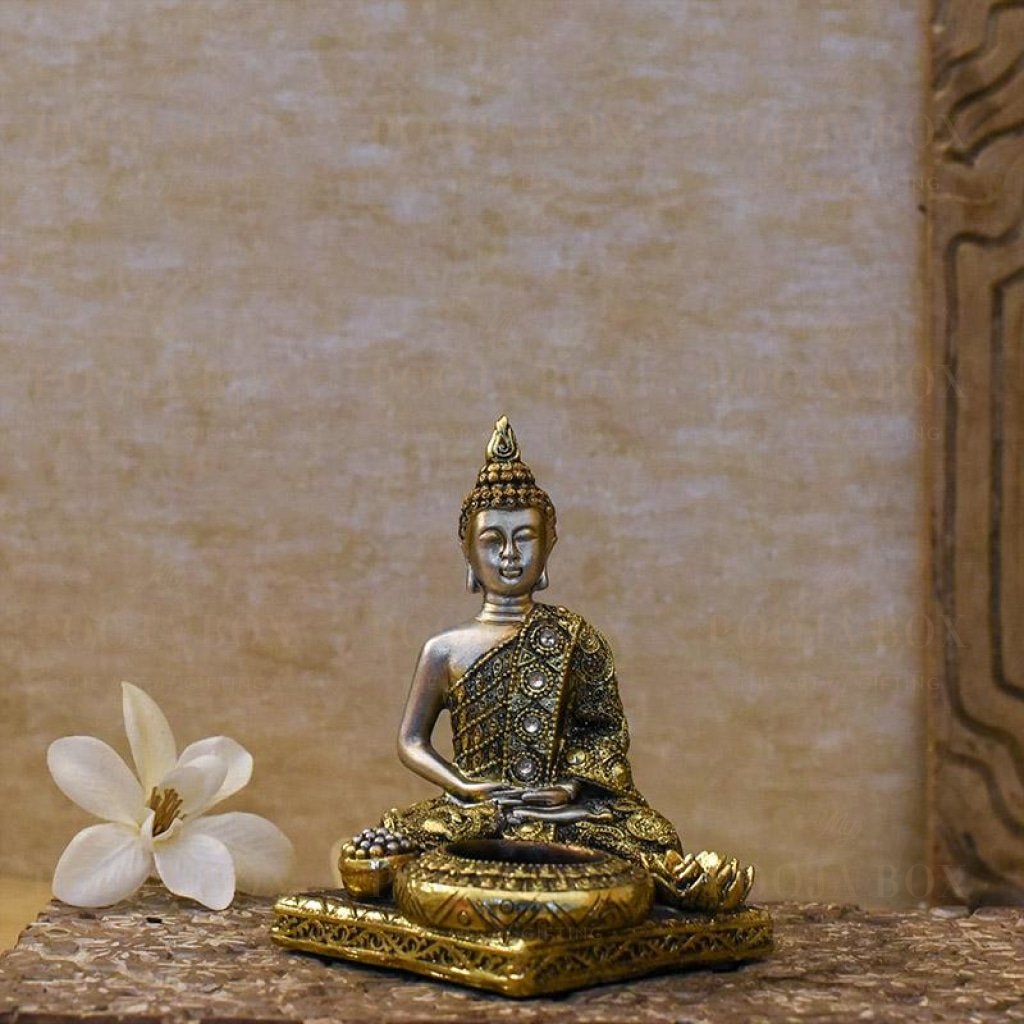 Serene Buddha T-Light & Incense Holder