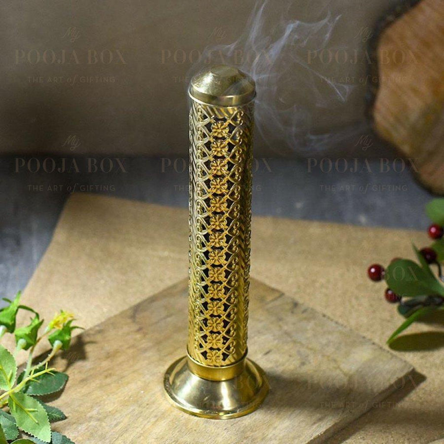 Stunning Floral Brass Agarbatti Stand Incense Holder