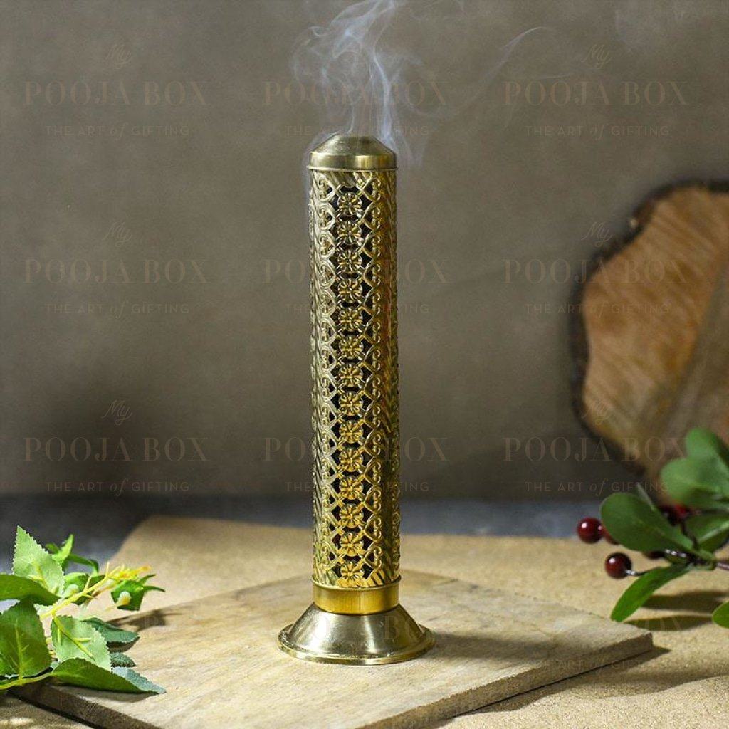 Stunning Floral Brass Agarbatti Stand Incense Holder